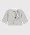 Babies' Moss Stitch Cotton Cardigan BELUGA CHINE grey