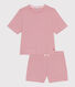 Women's stripy cotton short pyjamas
