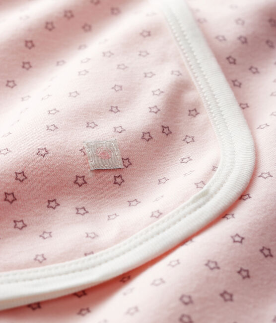 Babies' Organic Cotton Maternity Blanket FLEUR pink/CONCRETE grey