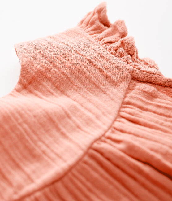 Babies' Organic Cotton Gauze Dress PAPAYE pink