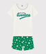 Boys' Green Starry Cotton Short Pyjamas