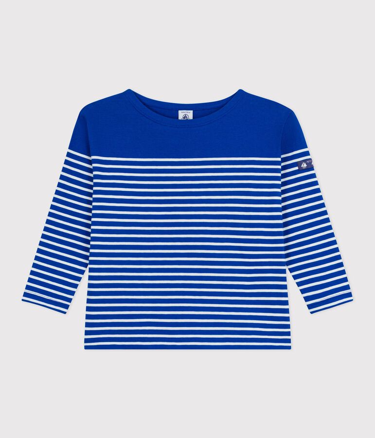 Children's cotton Breton top OLYMPIC blue/MILK