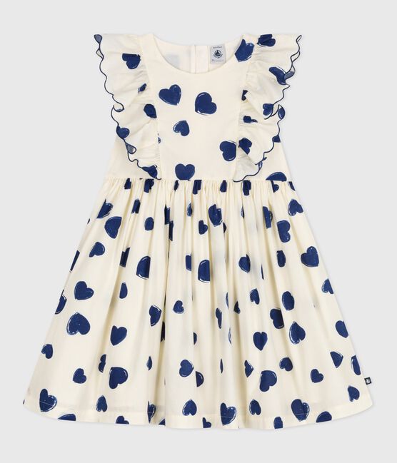 Children's sleeveless cotton dress MILK blue/SOIR