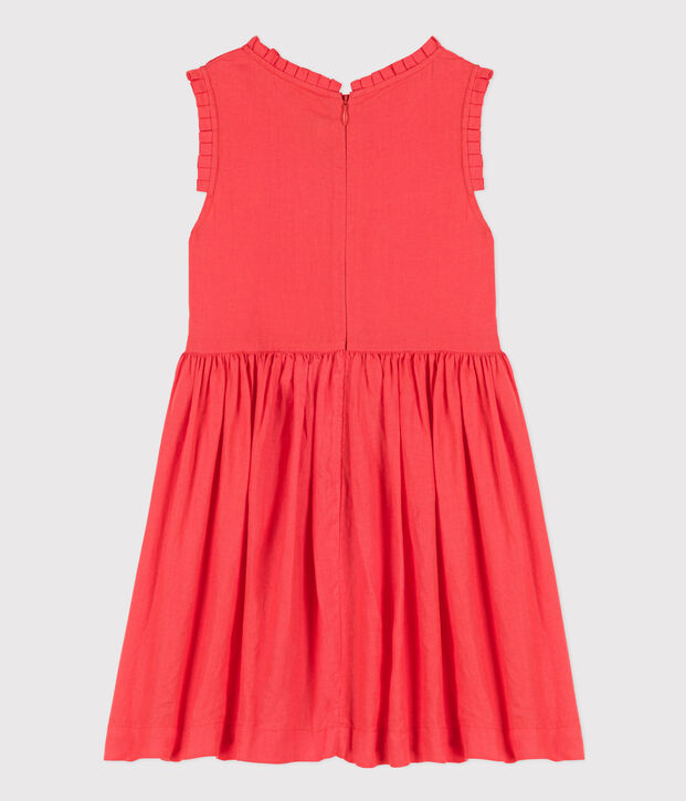 Girls' Sleeveless Linen Dress orange