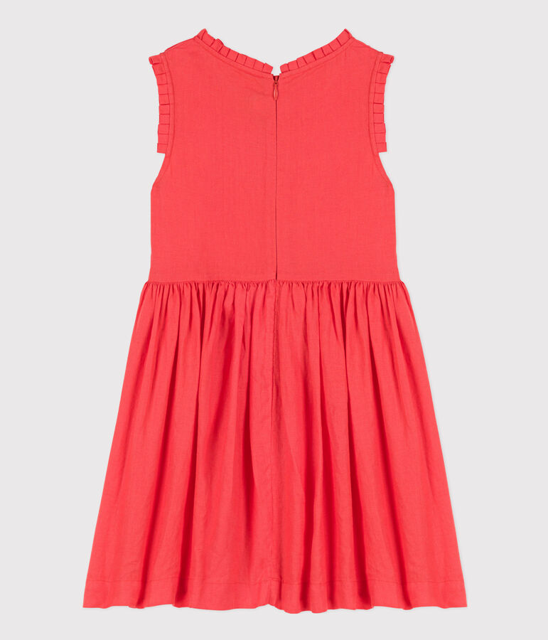 Girls' Sleeveless Linen Dress orange