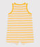 Babies' Striped Rib-Knit Playsuit AVALANCHE yellow/DAISY white