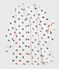 Children's printed fleece dressing gown MARSHMALLOW white/MULTICO white