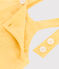 Babies' short-legged plain cotton gauze dungarees ORGE yellow