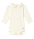 Baby girl's bodysuit with Peter Pan collar