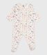 Babies' floral-print brushed fleece pyjamas with a petal collar