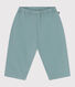 Babies' plain cotton and linen trousers