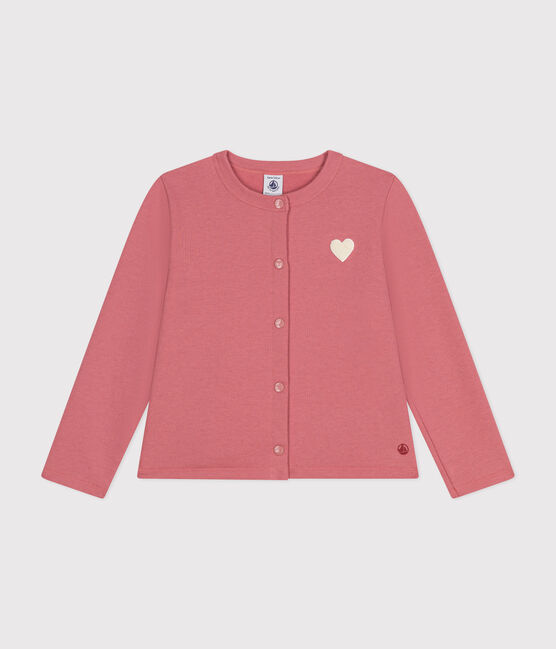 Girls' fleece cardigan ROSEWOOD pink