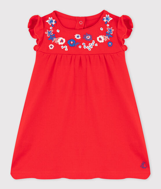 Baby girls' embroidered dress PEPS red