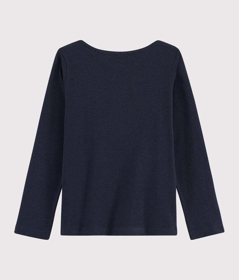 Girls' Screen Printed T-Shirt SMOKING blue