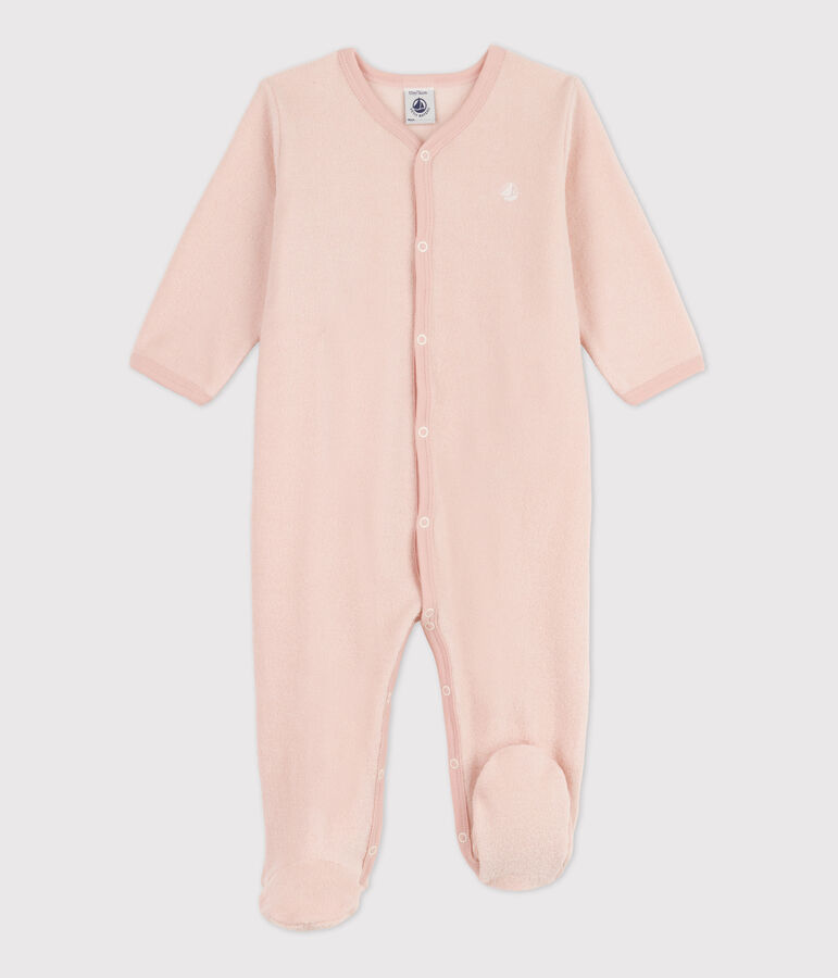 Babies' Terry Sleepsuit pink