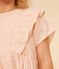 Girl's Short-sleeved Printed Cotton Gauze Dress AVALANCHE /PANTY