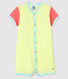 Babies' Yellow Pinstriped Ribbed Playsuit
