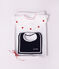 Babies' cotton bib with embroidered hearts white