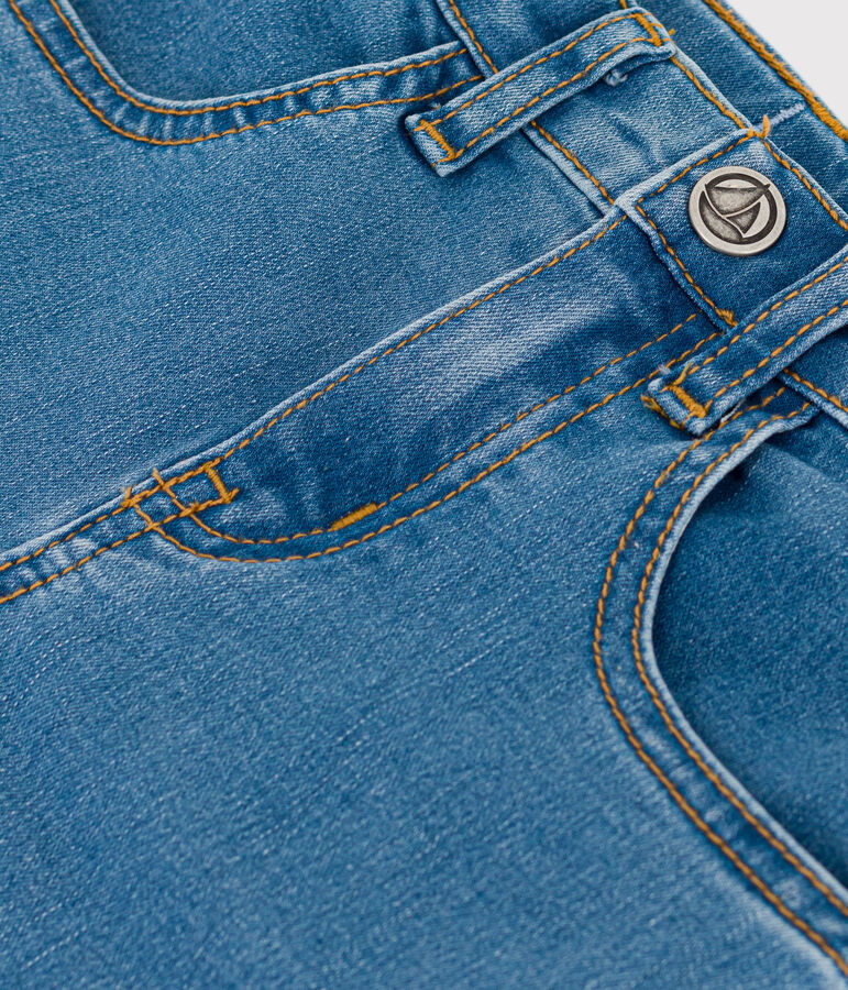 Girls' Denim Slim-Fit Trousers blue