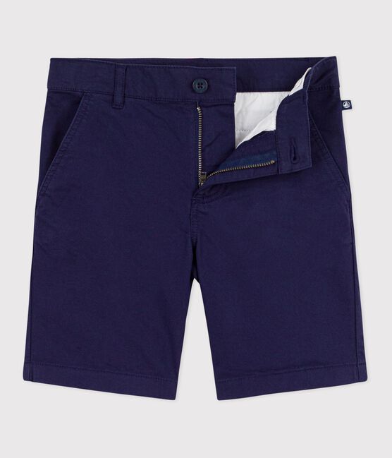 Children's Bermuda shorts in plain cotton SOIR blue