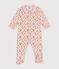 Babies' floral print velour pyjamas SALINE pink/MULTICO white