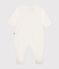 Babies' cotton pyjamas MARSHMALLOW white/MISTIGRI white