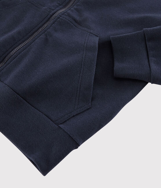 Boys' Cotton Zip-Up Hoody SMOKING blue