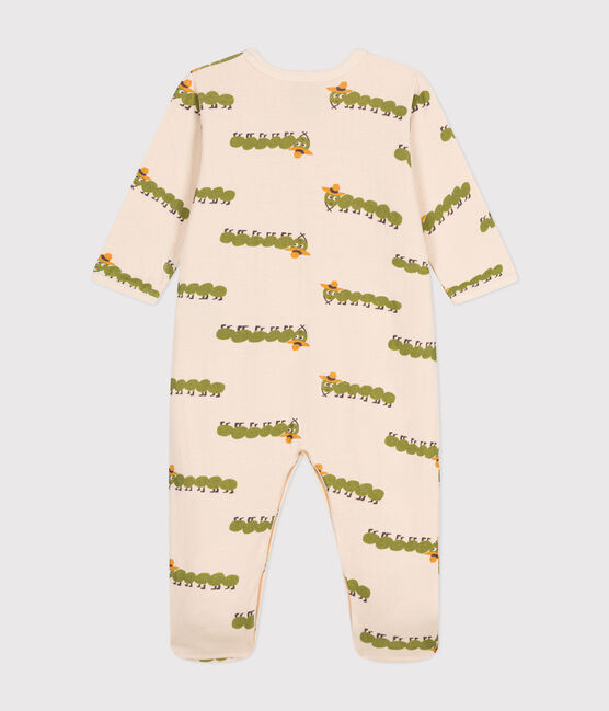 Babies' Cotton Animal Print Pyjamas AVALANCHE white/MULTICO