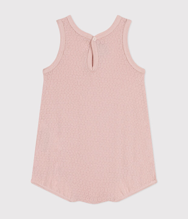 Babies' Short Cotton Playsuit pink