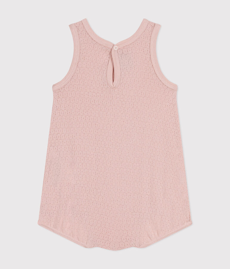 Babies' Short Cotton Playsuit pink