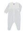 Dors bien bébé rayé LAIT white/POUSSIERE grey