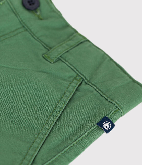 Boys' serge shorts PALMERAIE green