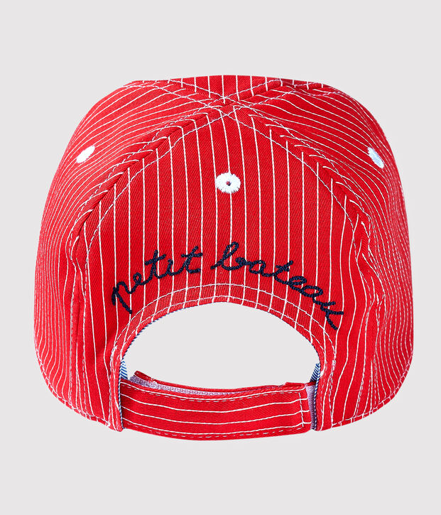 Unisex cap for babies red/white