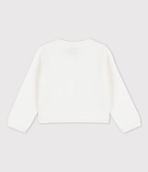 Babies' Sophisticated Knitted Cardigan white