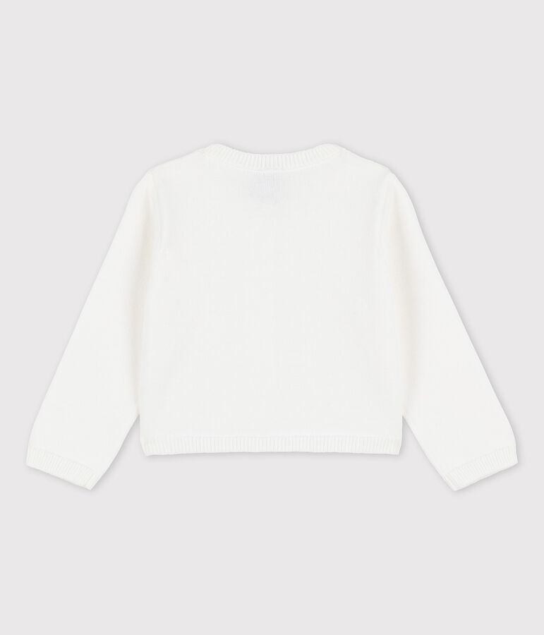Babies' Sophisticated Knitted Cardigan white