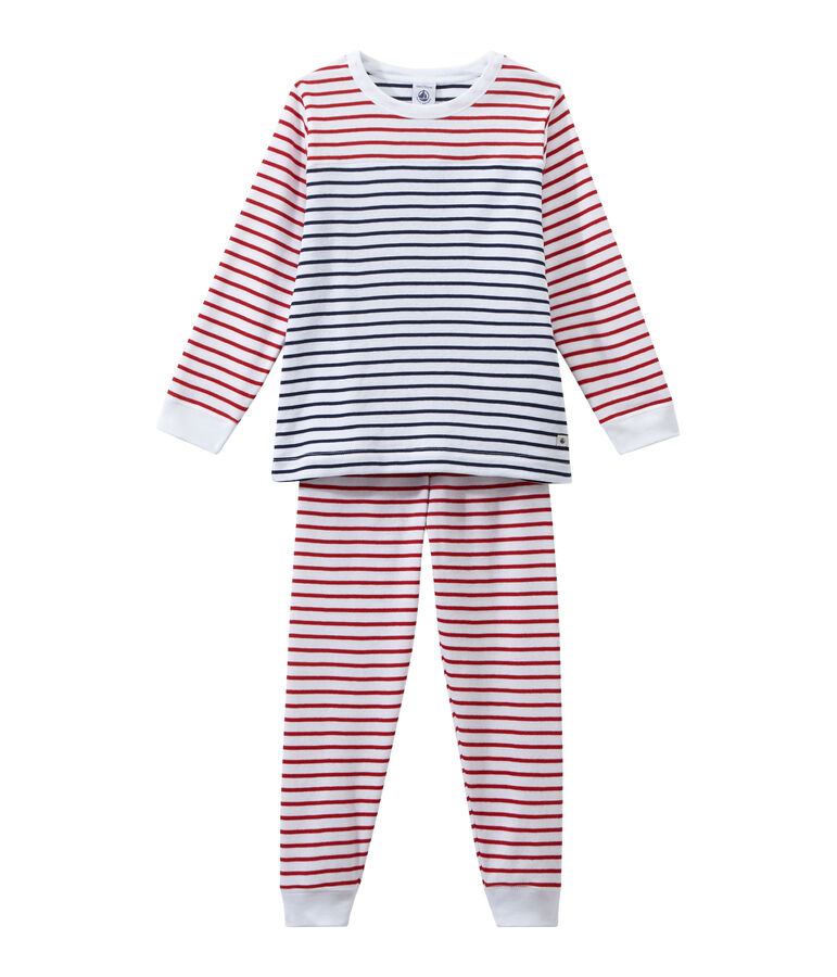 Boy's striped pyjamas white/multicolor