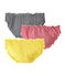 Set of 3 light cotton ruffled panties for woman LOT white