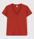 Women's Straight V-Neck Cotton T-Shirt