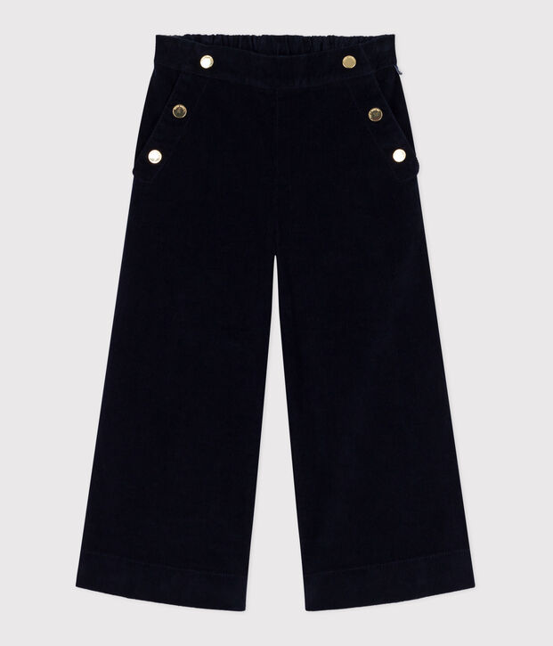 Children's plain corduroy trousers blue