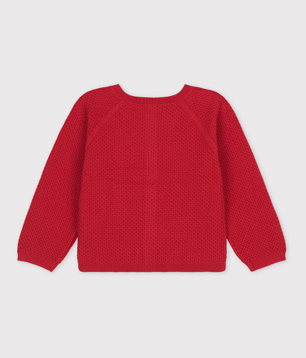 Girls' Cotton Cardigan red