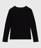 Women's Iconic long-sleeved openwork cotton T-shirt BLACK black