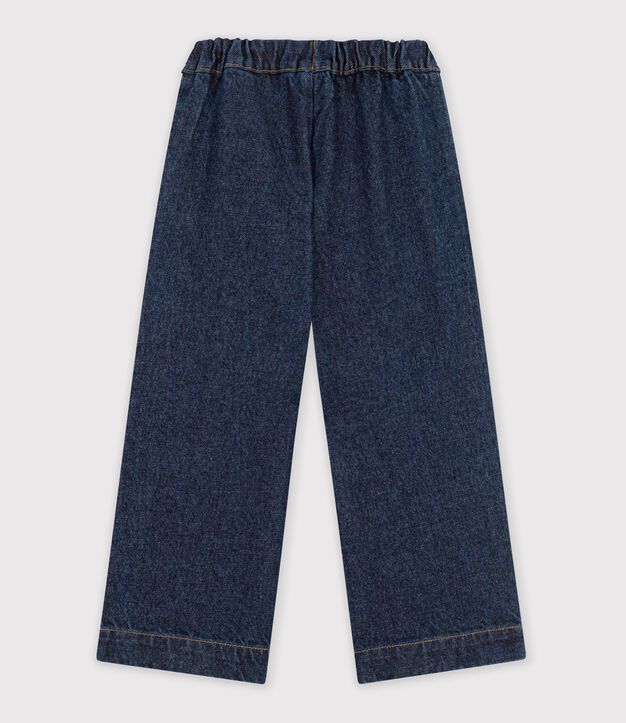 Children's wide-leg denim trousers blue