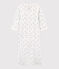 Babies' Cherry Pattern Organic Cotton Jumpsuit/Sleeping Bag MARSHMALLOW white/COOL blue
