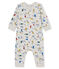 Baby Boys' Long Printed Jumpsuit BELUGA grey/MULTICO white