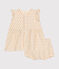 Babies' sleeveless dress and bloomers in lightweight jersey AVALANCHE white/MULTICO