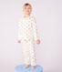 Children's golden heart-print velour pyjamas