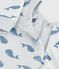 Babies' whale-print velour pyjamas suit with a zip CO2 /ADRIATIC