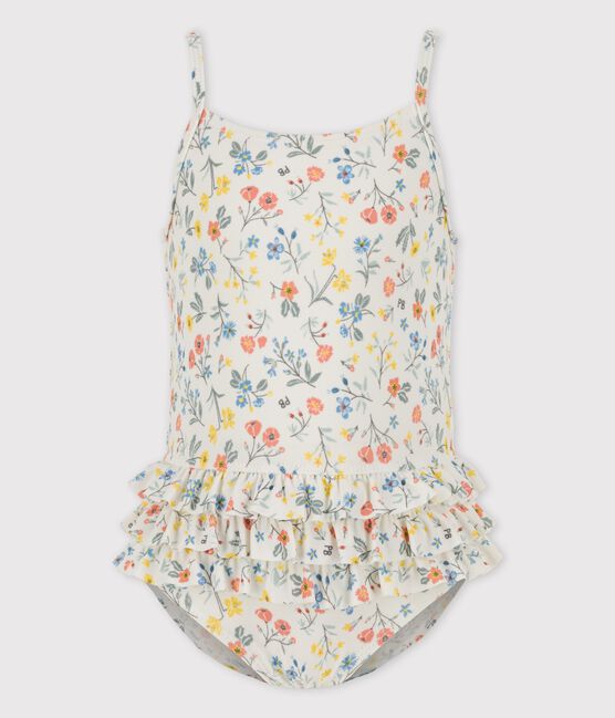 Babies' Eco-Friendly Swimsuit MARSHMALLOW white/MULTICO white