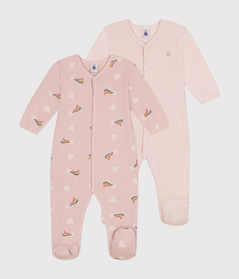 Babies' cotton pyjamas - 2-pack multicolor