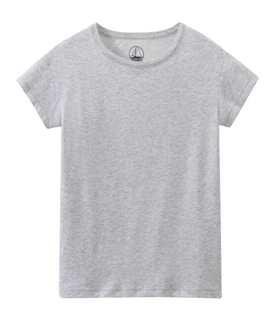 Women's light tube knit top POUSSIERE CHINE grey